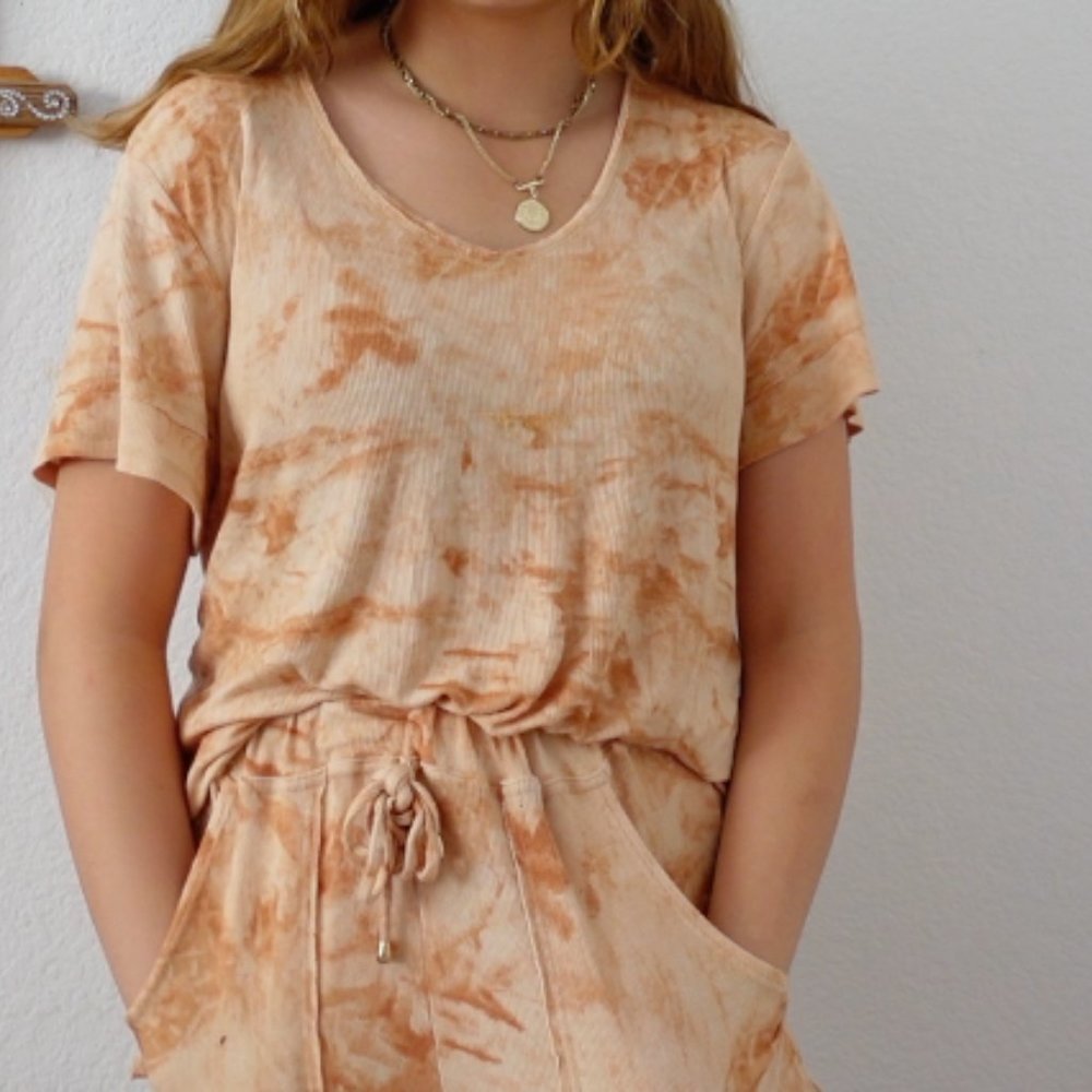 Band of Gypsies Orange Tie Dye Lounge Tee